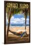 Sanibel Island, Florida - Hammock-Lantern Press-Framed Art Print