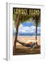 Sanibel Island, Florida - Hammock-Lantern Press-Framed Art Print