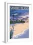 Sanibel Island, Florida - Lighthouse-Lantern Press-Framed Art Print