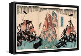 Sanjo Kokaji No Manebigoto Zu-Utagawa Kunisada-Framed Stretched Canvas