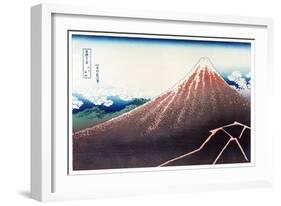 Sanka Haku from 36 views of Mount Fuji, pub. c.1890-Katsushika Hokusai-Framed Giclee Print