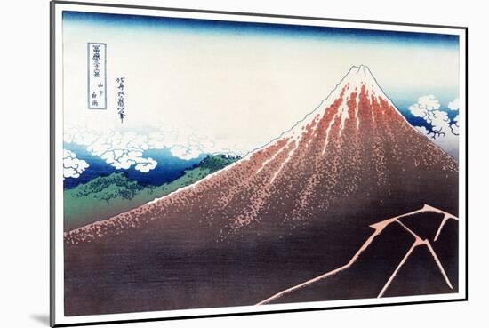 Sanka Haku from 36 views of Mount Fuji, pub. c.1890-Katsushika Hokusai-Mounted Giclee Print