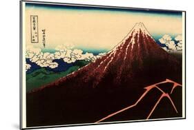 Sanka Hakuu-Katsushika Hokusai-Mounted Giclee Print