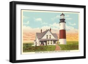 Sankaty Lighthouse, Nantucket, Massachusetts-null-Framed Art Print
