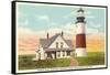 Sankaty Lighthouse, Nantucket, Massachusetts-null-Framed Stretched Canvas