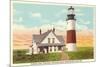 Sankaty Lighthouse, Nantucket, Massachusetts-null-Mounted Premium Giclee Print