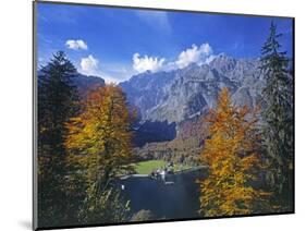 Sankt Bartholoma Church on Lake Konigssee-Walter Geiersperger-Mounted Photographic Print