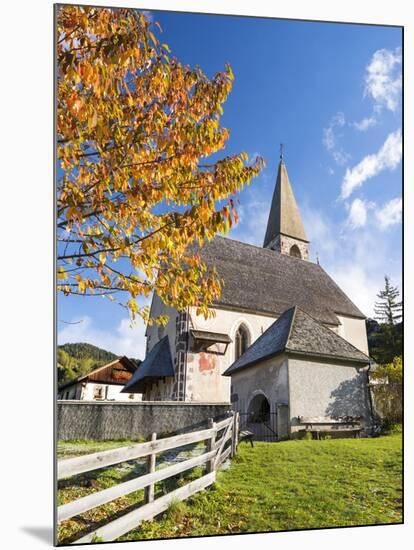 Sankt Magdalena, Valley Villnoess, Dolomites. Italy, South Tyrol-Martin Zwick-Mounted Photographic Print