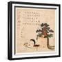 Sanpoukazari to Otafuku No Men-Keisai Eisen-Framed Giclee Print