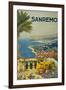 Sanremo Italy Tourism Travel Vintage Ad-null-Framed Art Print