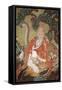 Sansin, the Spirit of the Mountain, Coloured Silk, 18th Century, Choson Period, Korea (Mg15615)-null-Framed Stretched Canvas