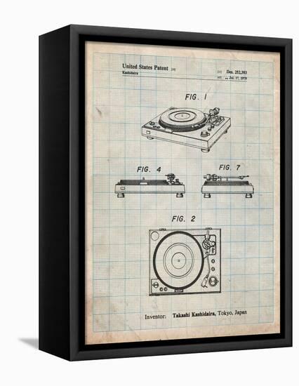 Sansui Turntable 1979 Patent-Cole Borders-Framed Stretched Canvas