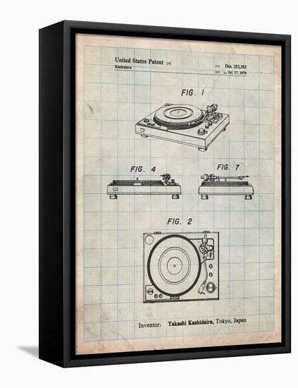 Sansui Turntable 1979 Patent-Cole Borders-Framed Stretched Canvas