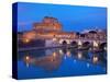 Sant'Angelo Bridge and Castel Sant'Angelo at night-Sylvain Sonnet-Stretched Canvas