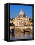 Sant'Angelo Bridge and St. Peter's Basilica-Sylvain Sonnet-Framed Stretched Canvas