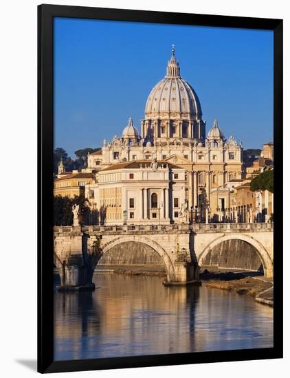 Sant'Angelo Bridge and St. Peter's Basilica-Sylvain Sonnet-Framed Photographic Print