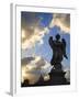 Sant' Angelo Bridge Detail and St. Peter's Basilica, Rome, Italy-Doug Pearson-Framed Photographic Print