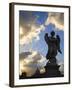 Sant' Angelo Bridge Detail and St. Peter's Basilica, Rome, Italy-Doug Pearson-Framed Photographic Print