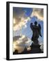 Sant' Angelo Bridge Detail and St. Peter's Basilica, Rome, Italy-Doug Pearson-Framed Photographic Print