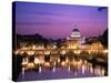 Sant'Angelo Bridge over Tiber River-Dennis Degnan-Stretched Canvas