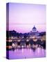 Sant'Angelo Bridge over Tiber River-Dennis Degnan-Stretched Canvas
