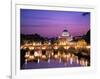 Sant'Angelo Bridge over Tiber River-Dennis Degnan-Framed Photographic Print