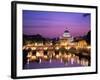 Sant'Angelo Bridge over Tiber River-Dennis Degnan-Framed Photographic Print