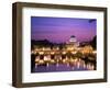 Sant'Angelo Bridge over Tiber River-Dennis Degnan-Framed Photographic Print