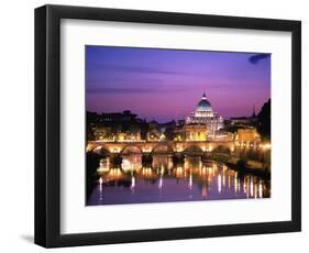 Sant'Angelo Bridge over Tiber River-Dennis Degnan-Framed Photographic Print