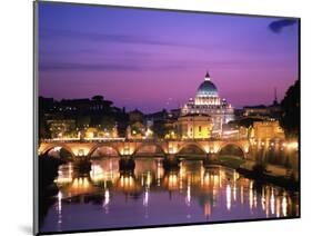 Sant'Angelo Bridge over Tiber River-Dennis Degnan-Mounted Photographic Print