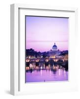 Sant'Angelo Bridge over Tiber River-Dennis Degnan-Framed Photographic Print