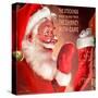 Santa 3 Stockings-Chris Consani-Stretched Canvas