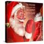 Santa 3 Stockings-Chris Consani-Stretched Canvas