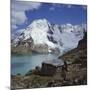 Santa Ana Lake, Raura Range, Peru-null-Mounted Photographic Print