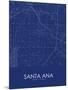 Santa Ana, United States of America Blue Map-null-Mounted Poster