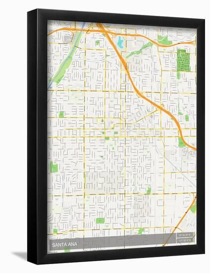 Santa Ana, United States of America Map-null-Framed Poster