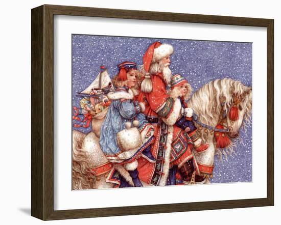 Santa and Children-Anne Yvonne Gilbert-Framed Giclee Print