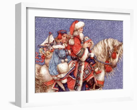 Santa and Children-Anne Yvonne Gilbert-Framed Giclee Print