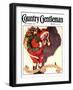 "Santa and Christmas Mouse," Country Gentleman Cover, December 1, 1933-William Meade Prince-Framed Premium Giclee Print