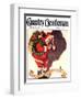 "Santa and Christmas Mouse," Country Gentleman Cover, December 1, 1933-William Meade Prince-Framed Giclee Print