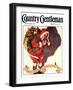 "Santa and Christmas Mouse," Country Gentleman Cover, December 1, 1933-William Meade Prince-Framed Giclee Print