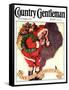 "Santa and Christmas Mouse," Country Gentleman Cover, December 1, 1933-William Meade Prince-Framed Stretched Canvas