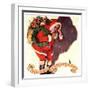 "Santa and Christmas Mouse,"December 1, 1933-William Meade Prince-Framed Giclee Print