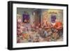 Santa and Elves, Workshop-null-Framed Giclee Print