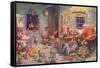 Santa and Elves, Workshop-null-Framed Stretched Canvas