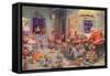 Santa and Elves, Workshop-null-Framed Stretched Canvas