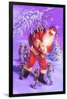 Santa and Elves-Judy Mastrangelo-Framed Giclee Print