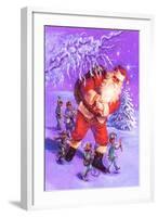 Santa and Elves-Judy Mastrangelo-Framed Giclee Print