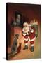 Santa and Family Pets-Hal Frenck-Stretched Canvas