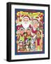 Santa And Family-Kimura Designs-Framed Giclee Print